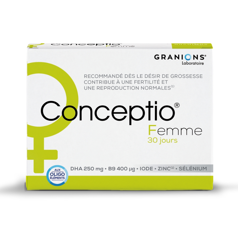 Granions Conceptio Homme - Fertilité & Reproduction Normales - 90 capsules  + 30 sachets - Paraphamadirect