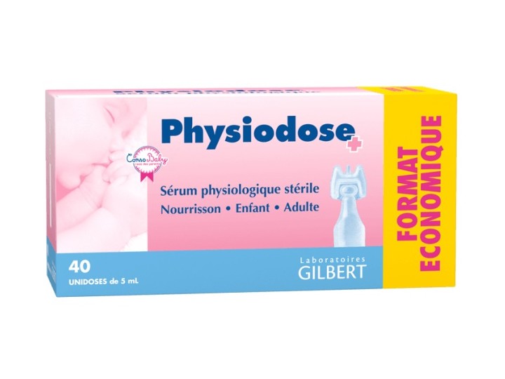 Gilbert Physiodose Serum physiologique stérile 40 unidoses de 5 ml