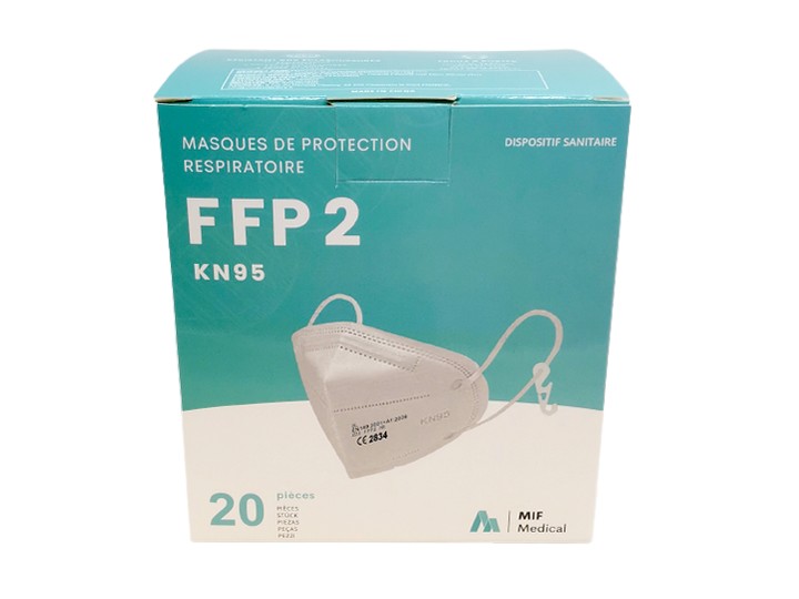 MIF Medical Masque de Protection KN95 et FFP2 Très Haute Filtration 1 Boite  de 20 Masques - Paraphamadirect