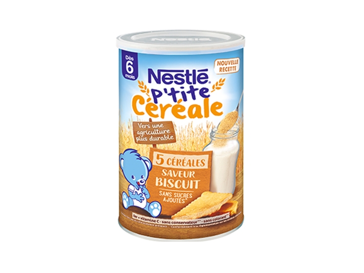 Nestlé P'tite Céréale - Dès 6 mois - 5 Céréales Saveur Biscuit 415 g -  Paraphamadirect