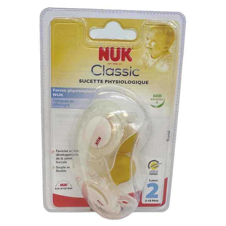 NUK TETINES PHYSIOLOGIQUES SILICONE AIR SYSTEM 0-6 MOIS X2 L