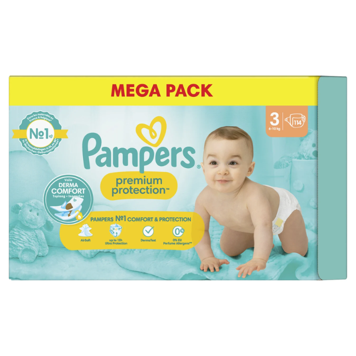 Couches premium protection T6 / 13-18 kg, Pampers (x 31