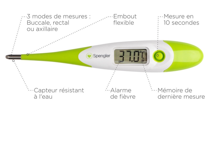 Thermomètre digital flexible Spengler - Tempo 10 Flex