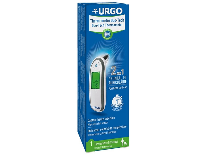 Urgo Thermomètre Duo-Tech Infrarouge 2en1 Frontal & Auriculaire