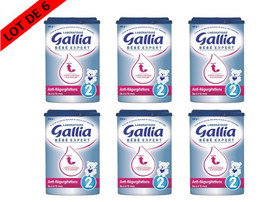 LOT 6 Gallia Bébé Expert AR Lait Anti-Regurgitation 2ème Age 6x800g