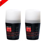 LOT 2 Vichy Homme Déodorant Contrôle Extrême Bille 2x50ml
