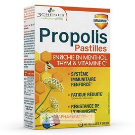 3 Chênes Propolis Pastilles à Sucer x40