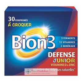 Pré / Probiotiques Bion 3 - Défense Junior - 30 comprimés à croquer