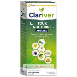 Toux Clariver Toux Nocturne - Adultes - Sirop 150 ml