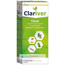 Toux Clariver Toux - Arôme Thym/Citron - Sirop 175 ml