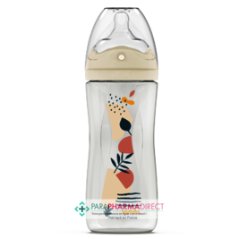 Biberons Dodie Biberon Tétine Multi-Perforée Anti-Colique - +6 mois - Débit 3 - "Nature Terracotta" 330mL