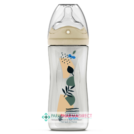 Biberons Dodie Biberon Tétine Multi-Perforée Anti-Colique - +6 mois - Débit 3 - "Nature Bleu" 330mL