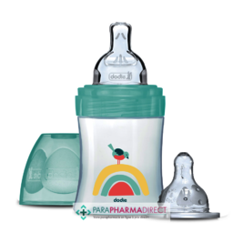 Biberons Dodie Biberon Tétines Plate + Ronde - 0-6 Mois - Débit 1 - 150mL