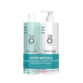 Psoriasis ENO By Codexial - Enocare & Enocare Pro - Gel Lavant Surgras 400ml + Lait Corps Emulsion Relipidante 400ml