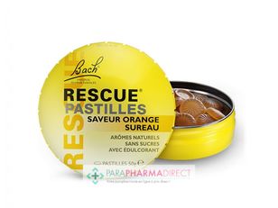 Confiseries Fleurs de Bach Rescue Pastilles Saveur Orange Sureau 50g