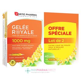 La Ruche Forté Royal 1000 mg Lot de 2 x 20 Ampoules de 10 ml