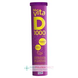 Vitamine D ISOXAN Ma Vita D 1000 U.I - Vitamine C & Sureau Goût Fruits Rouges 20 comprimés effervescents
