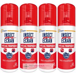 LOT 4 InsectEcran Répulsif Peau Adultes & Enfants