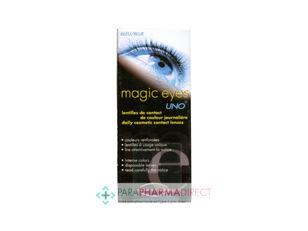 Lentilles de Couleur Magic Eyes Uno Lentilles Journalières de Cosmétologie Couleur Bleu