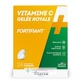 La Ruche Vitavea Vitamine C, Gelée Royale - Fortifiant - 24 comprimés à croquer