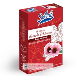 Confiseries Solens Bonbons Acérola Echinacée - Sans Sucres - Défenses Immunitaires 50g