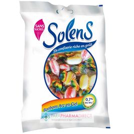Confiseries Solens Bonbons Arc-en-Ciel - Goût Tutti Frutti - Sans Sucres 100g