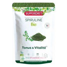 Extraits de Plantes SuperDiet Spiruline BIO Tonus et Vitalité 200g