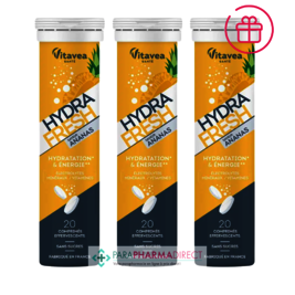 Séniors Vitavea Hydra Fresh - Hydratation & Énergie - Saveur Ananas - LOT de 3x20 comprimés effervescents (2+1 OFFERT)