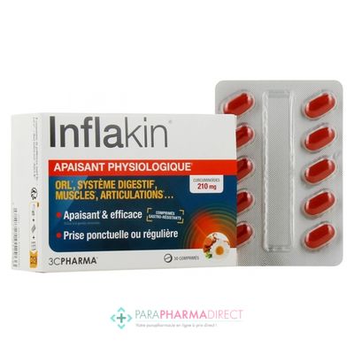Nutrition / Sport 3C Pharma Inflakin - Apaisant Physiologique 30 comprimés