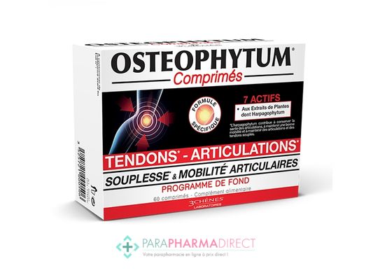 Nutrition / Sport 3 Chênes Osteophytum Programme de Fond Tendons Articulation 60 Comprimés