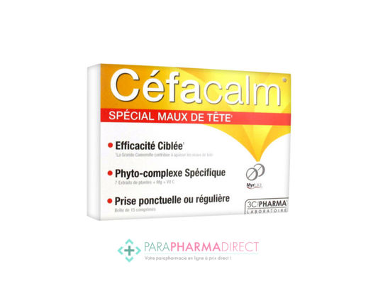Nutrition / Sport 3C Pharma Céfacalm Spécial Maux de Tête 15 Comprimés