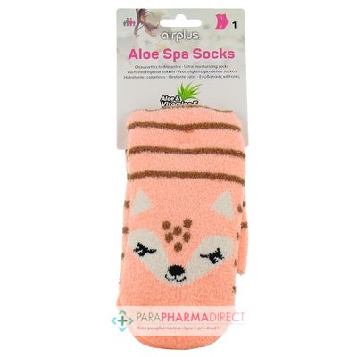 Nutrition / Sport AirPlus Aloe Spa Socks - Chaussettes Hydratantes - Couleur Saumon/Marron - Motif Biche - Taille unique