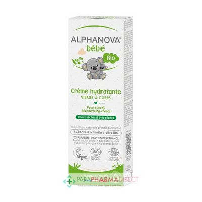 Bébé / Grossesse Alphanova Bébé Crème Hydratante Bio 75 ml : Soins de Peau pour Bébé / Enfant