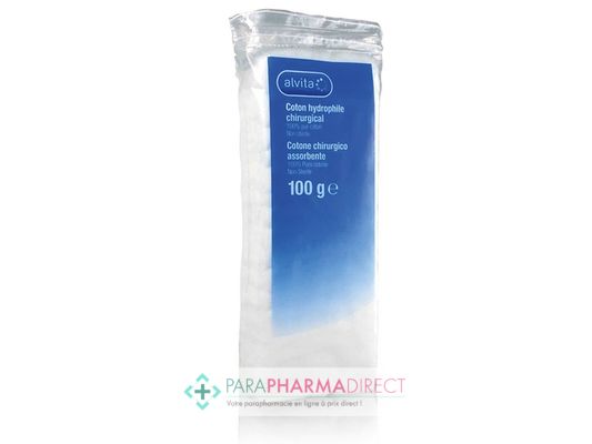 Corps / Beauté Alvita Coton Hydrophile Chirurgical 100g