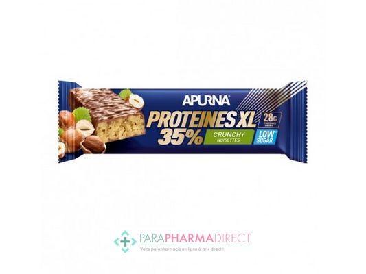 Nutrition / Sport Apurna Barre Proteines XL 35% - Saveur Crunchy Noisettes 80g