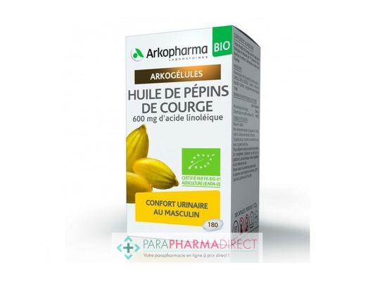 Nutrition / Sport ArkoPharma ArkoGélules - Huile de Pépins de Courge - Confort Urinaire Masculin - BIO 180 capsules