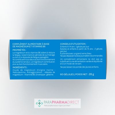 Nutrition / Sport ArkoPharma Magnésium Vitamine B6 - Nervosité & Fatigue - 60 gélules : Forme / Fatigue pour Compléments Alimentaires