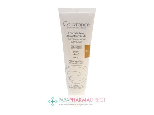 Corps / Beauté Avène Couvrance Fond de Teint Correcteur Fluide 3.0 Sable 30 ml : Teint pour Maquillage