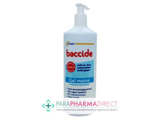 Baccide Gel Mains Hydroalcoolique Anti-Covid-19 flacon pompe 750ml Corps / Beauté Baccide Gel Mains Hydroalcoolique Anti-Covid-19 flacon pompe 750ml