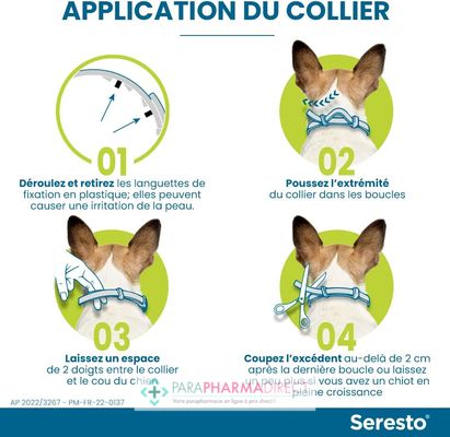 High-Tech / Autres Bayer Seresto - Collier Petit Chien - 8Kg ou Moins - 1 Collier Antiparasitaire : Puces / Tiques / Gale pour Vétérinaire