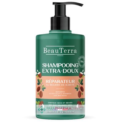 Corps / Beauté BeauTerra Shampooing Extra-Doux - Réparateur - Au Beurre de Karité 750ml