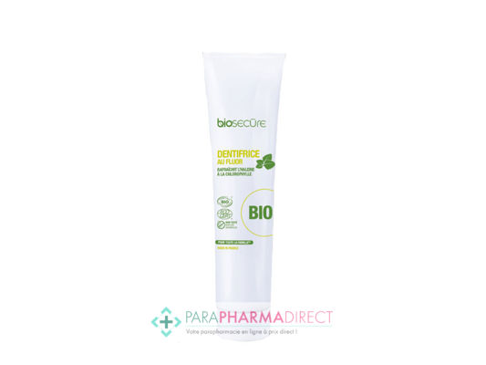 Hygiène / Bien-Être Bio Secûre Dentifrice au Fluor - Rafraîchit l'Haleine - A la Menthe Bio - BIO - 75 ml
