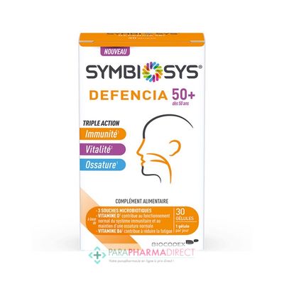 Nutrition / Sport Biocodex Symbiosys Defencia 50+ 30 gélules : Forme / Fatigue pour Compléments Alimentaires