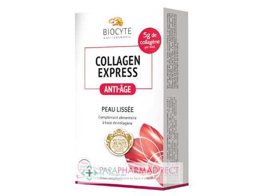 Nutrition / Sport Biocyte Peau Collagen Express Anti-Age Peau Lissée 10 sticks : Peau pour Compléments Alimentaires