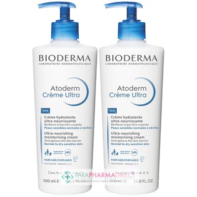 Corps / Beauté Bioderma Atoderm Crème Ultra - Crème Hydratante Ultra-Nourrissante - Parfumée - LOT de 2x500 ml