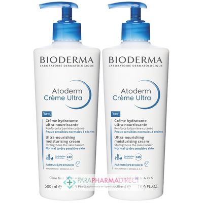 Corps / Beauté Bioderma Atoderm Crème Ultra - Crème Hydratante Ultra-Nourrissante - Parfumée - LOT de 2x500 ml