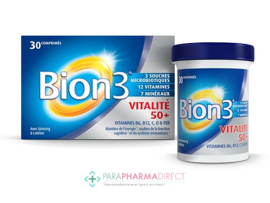 Nutrition / Sport Bion 3 - Vitalité 50+ - 30 Comprimés : Forme / Fatigue pour Compléments Alimentaires