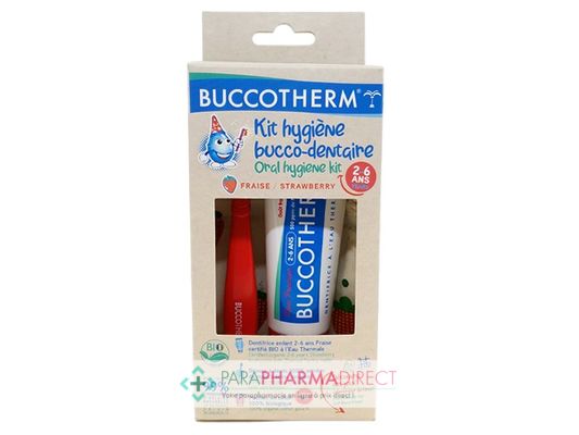 Hygiène / Bien-Être Buccotherm Kit Hygiène Bucco-Dentaire Enfant 2-6 ans Fraise : Brosses à Dents pour Dentaire