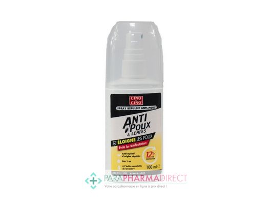 Corps / Beauté Cinq sur Cinq Spray Répulsif Anti Poux & Lentes 100ml : Poux pour Cheveux
