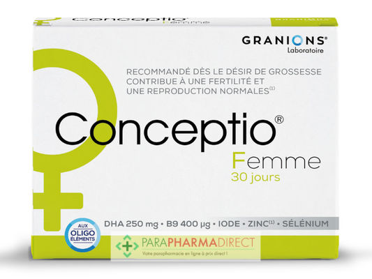 Bébé / Grossesse Granions Conceptio Femme - Désir de Grossesse, Fertilité & Reproduction Normales - 30 capsules + 30 gélules